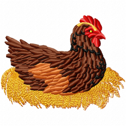 Chickens And Roosters Embroidery Design 9 Chickens And Roosters Embroidery Design 9
